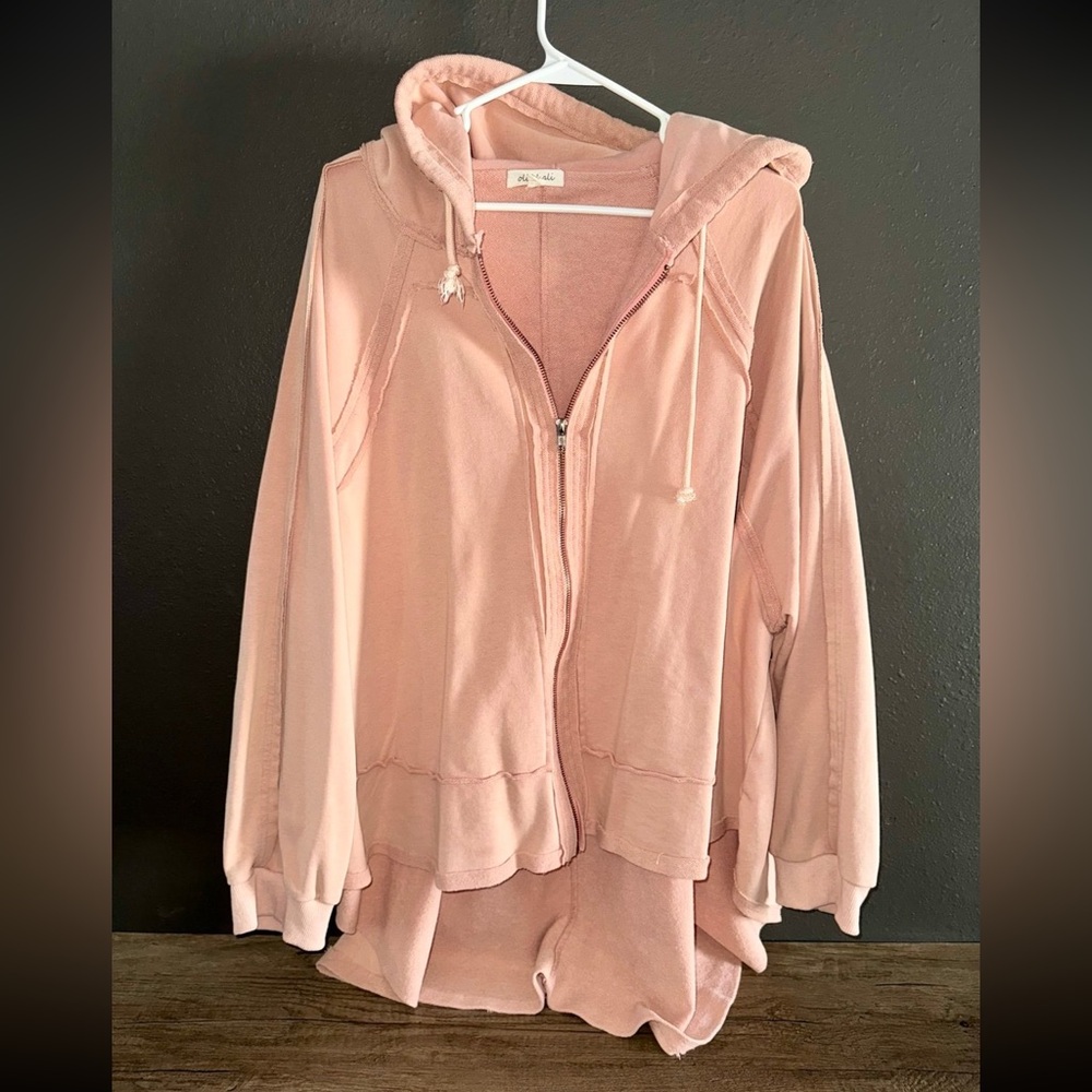 Oli & Hali Oversized High Low Hooded Jacket